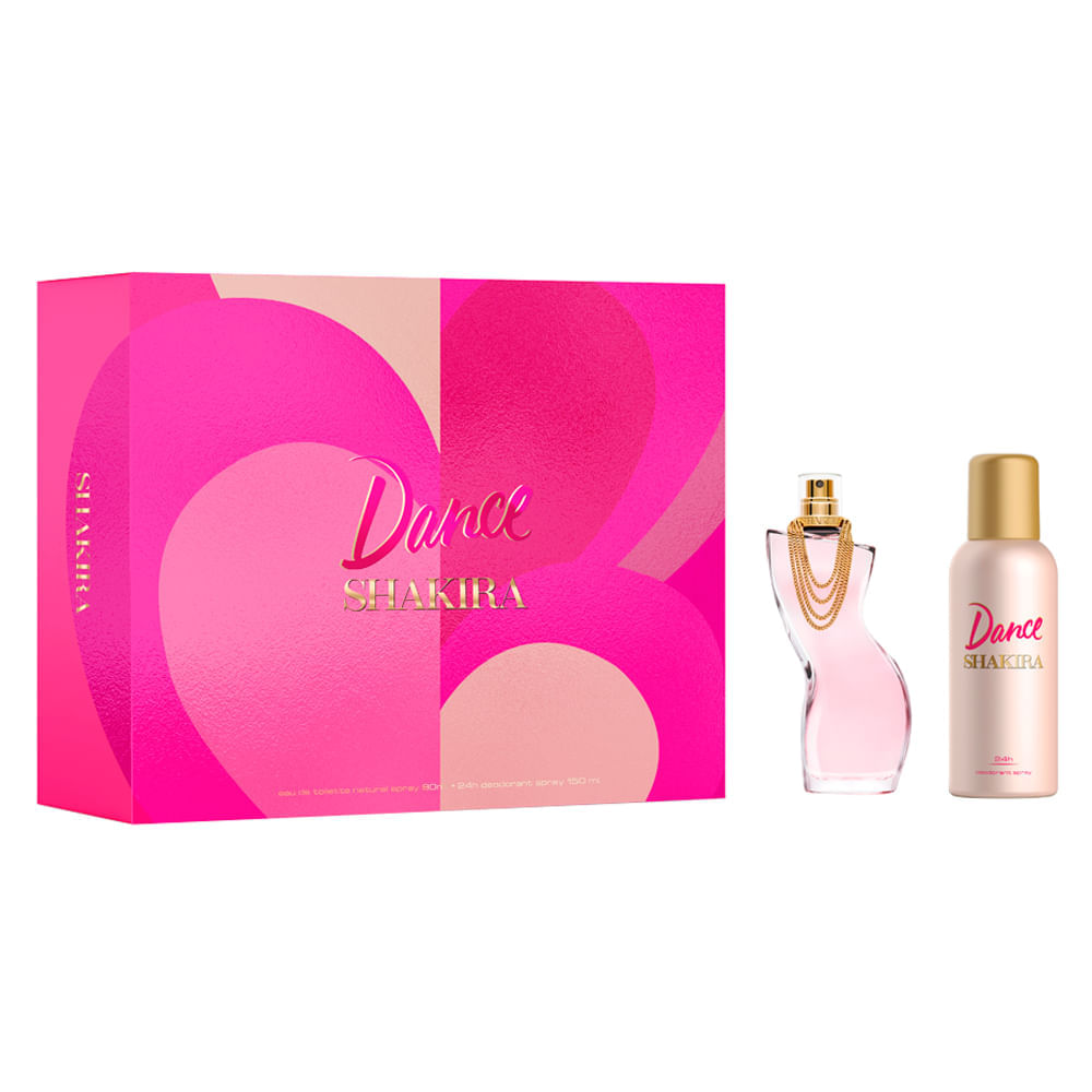 Kit Coffret Perfume Shakira Shakira Dance Feminino Eau de Toilette 80 ml + Desodorante Spray 24h 150 ml