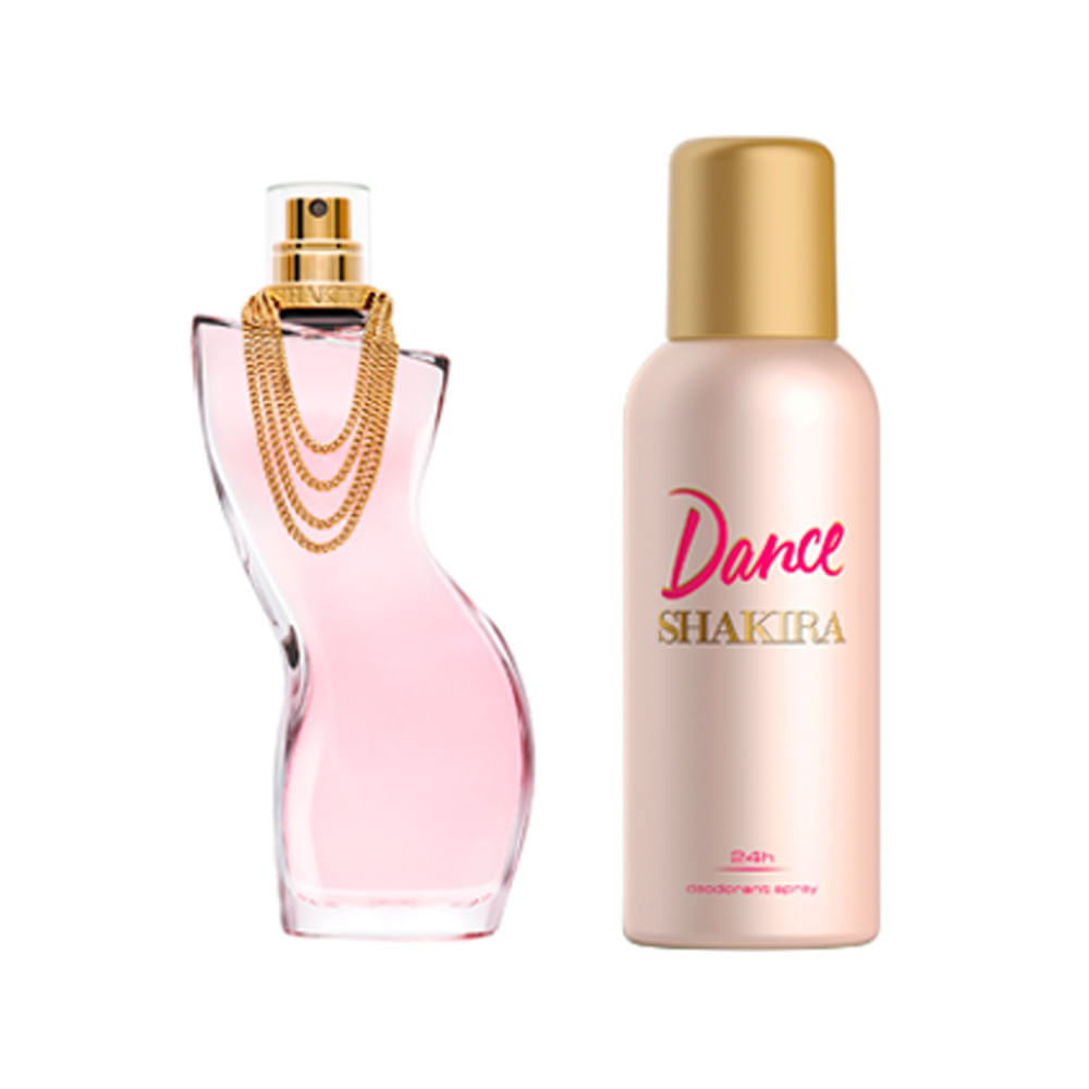 Kit Coffret Perfume Shakira Shakira Dance Feminino Eau de Toilette 80 ml + Desodorante Spray 24h 150 ml