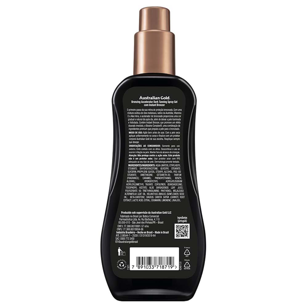 Acelerador de Bronzeado Australian Gold - Dark Tanning Instant com Bronzer 237g