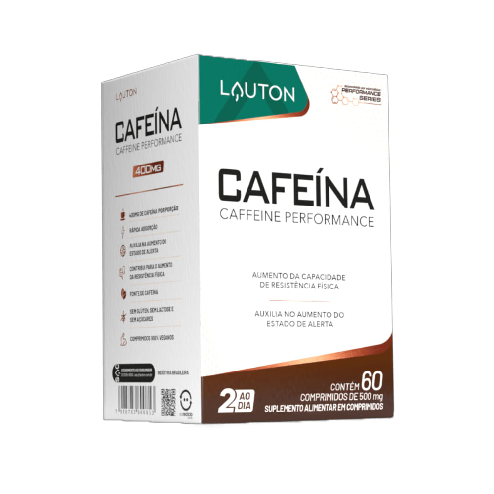 Cafeína Lauton 400mg Performance Series 60 Comprimidos | Lauton