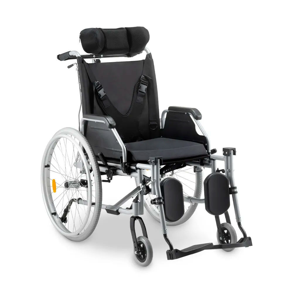 Cadeira de Rodas D700 Reclinável AVD em Alumínio Dobrável até 130 Kg Dellamed