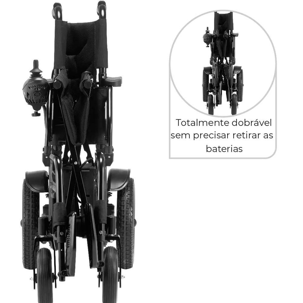 Cadeira de Rodas Motorizada Dobr�vel D800 Dellamed Preto