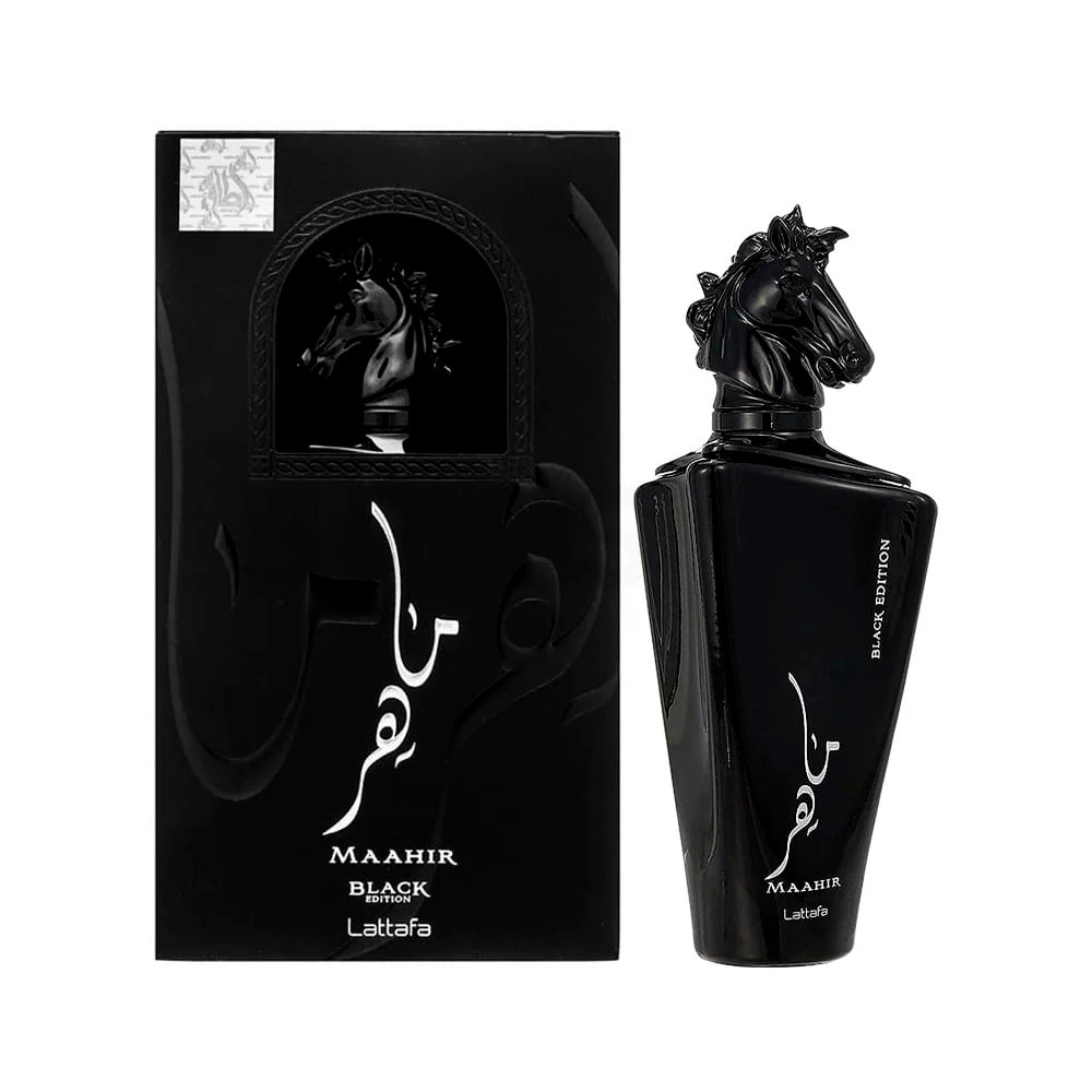 Perfume Árabe Unissex Maahir Black Lattafa Eau De Parfum 100ml
