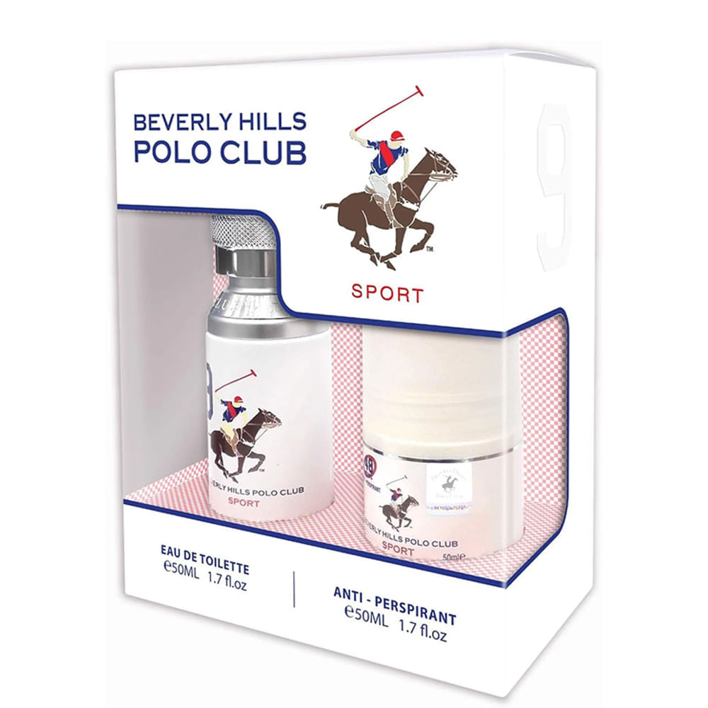 Kit Perfume Masculino Beverly Hills Polo Club Sport 9 Men EDT 50ml + Deodorant Roll On