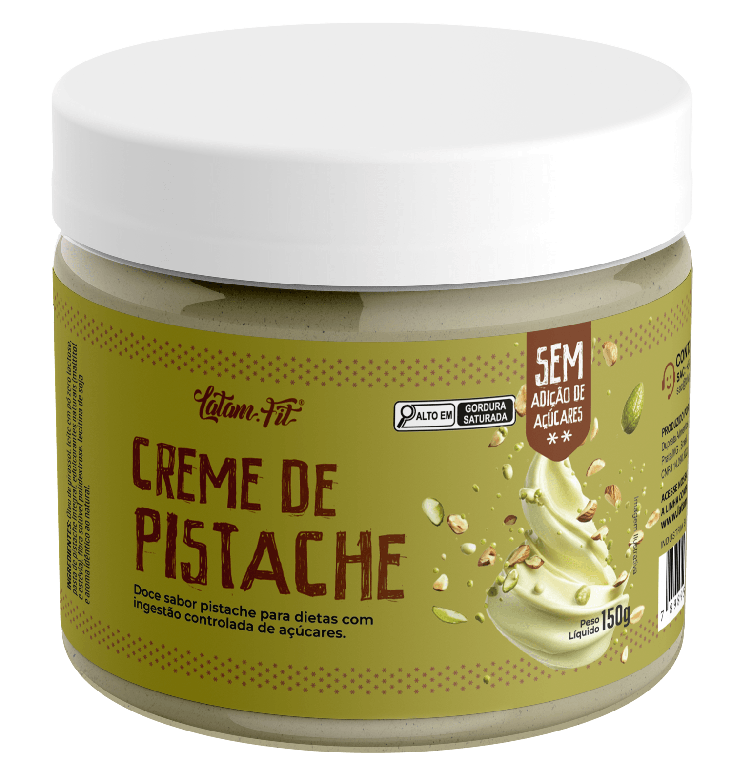 Latam Fit Creme De Pistache Zero Açucar 150g