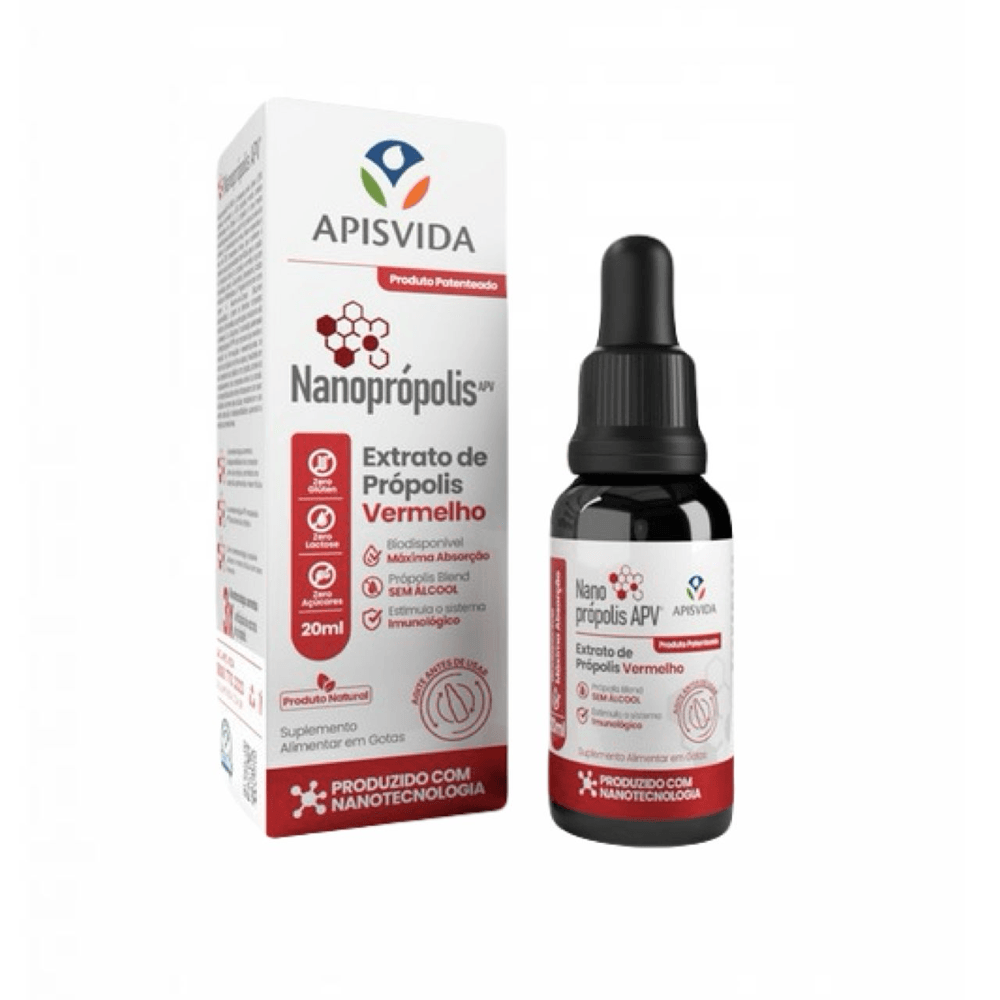 Nanoprópolis Extrato de Própolis Vermelho 20ml Apis Vida