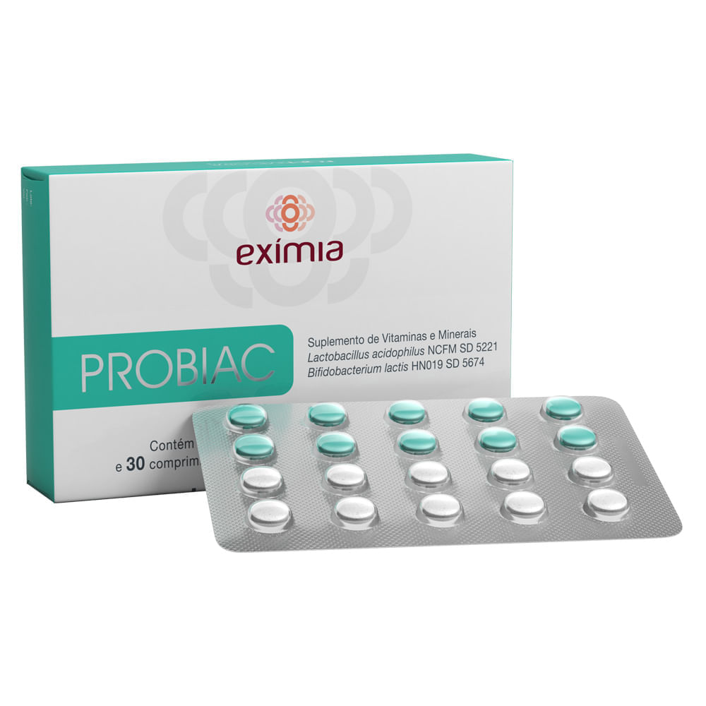 Suplemento Vitamínico Exímia Probiac - 30 Comprimidos 30 Caps