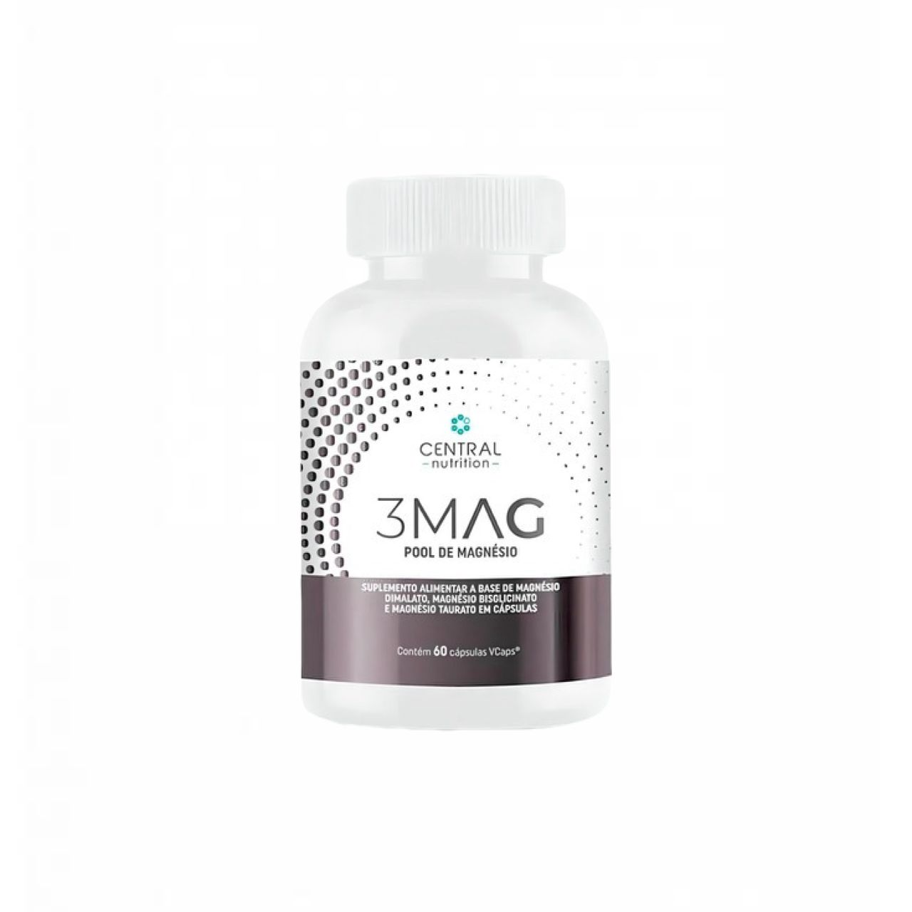 3x 3 Mag Magnesio Quelato Taurato Dimalato Central Nutrition Sem Sabor