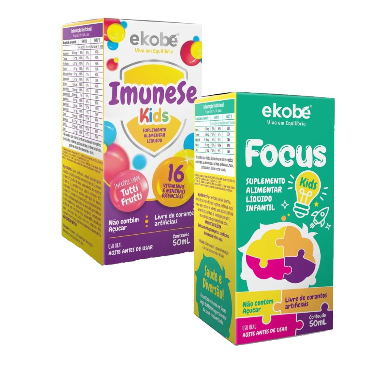 Combo- Focus Kids + Imunese Kids- 16 Vitaminas