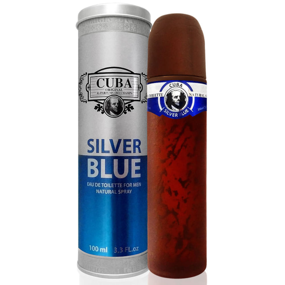Perfume Masculino Cuba Silver Blue Eau de Toilette 100ml