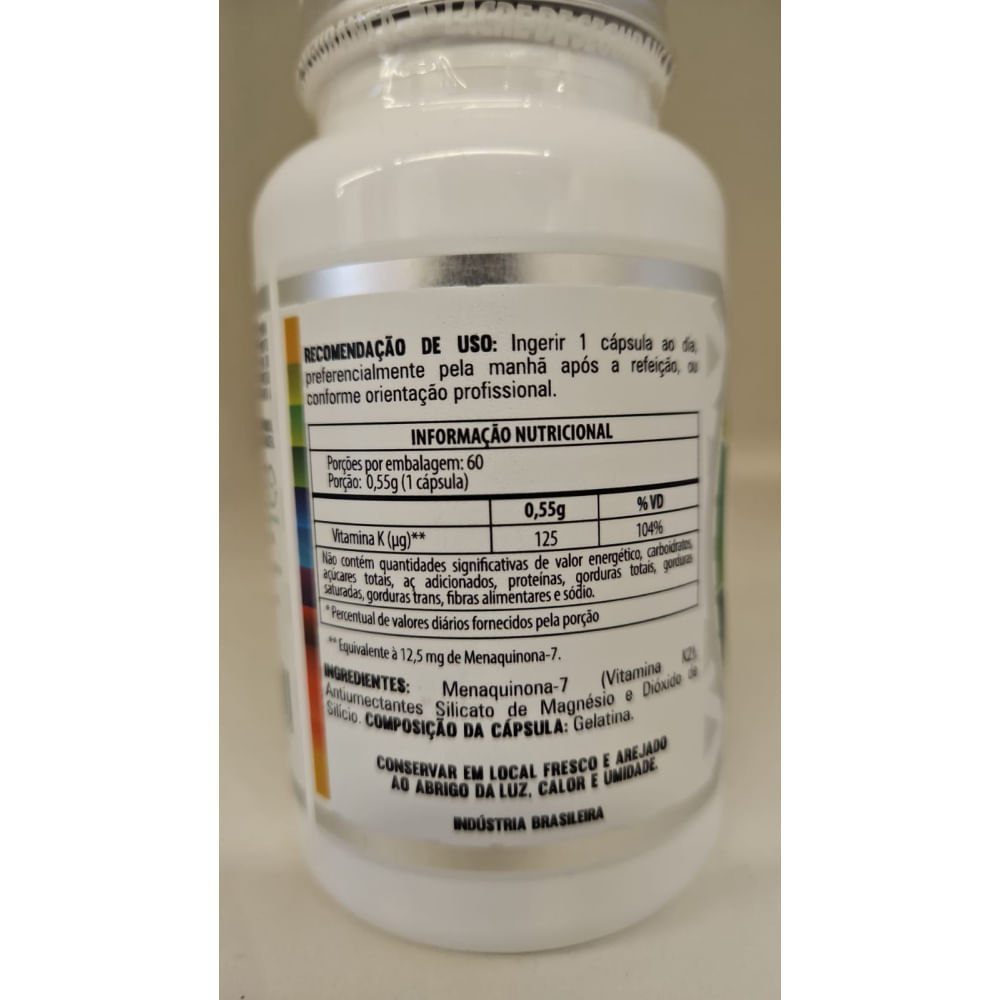6x Vitamina K2 - 60 Cápsulas - Flora Nativa