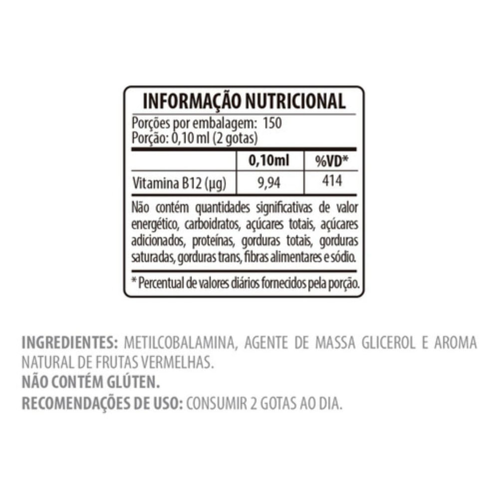 3x Belt B12 Bariatric Líquida- 15 ml- Frutas Vermelhas