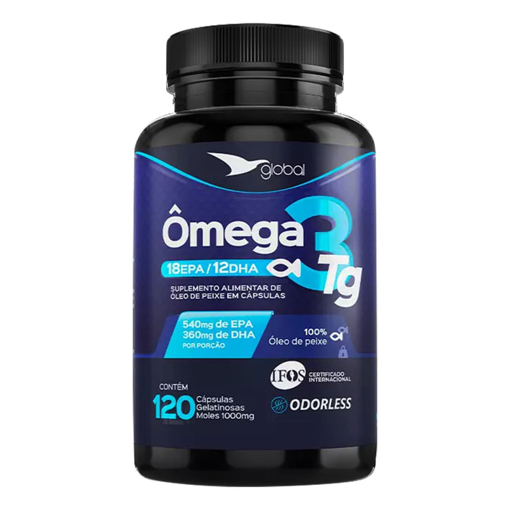 Ômega 3 TG -1.100mg-540mg Epa-360mg Dha- Global-120 Cáps