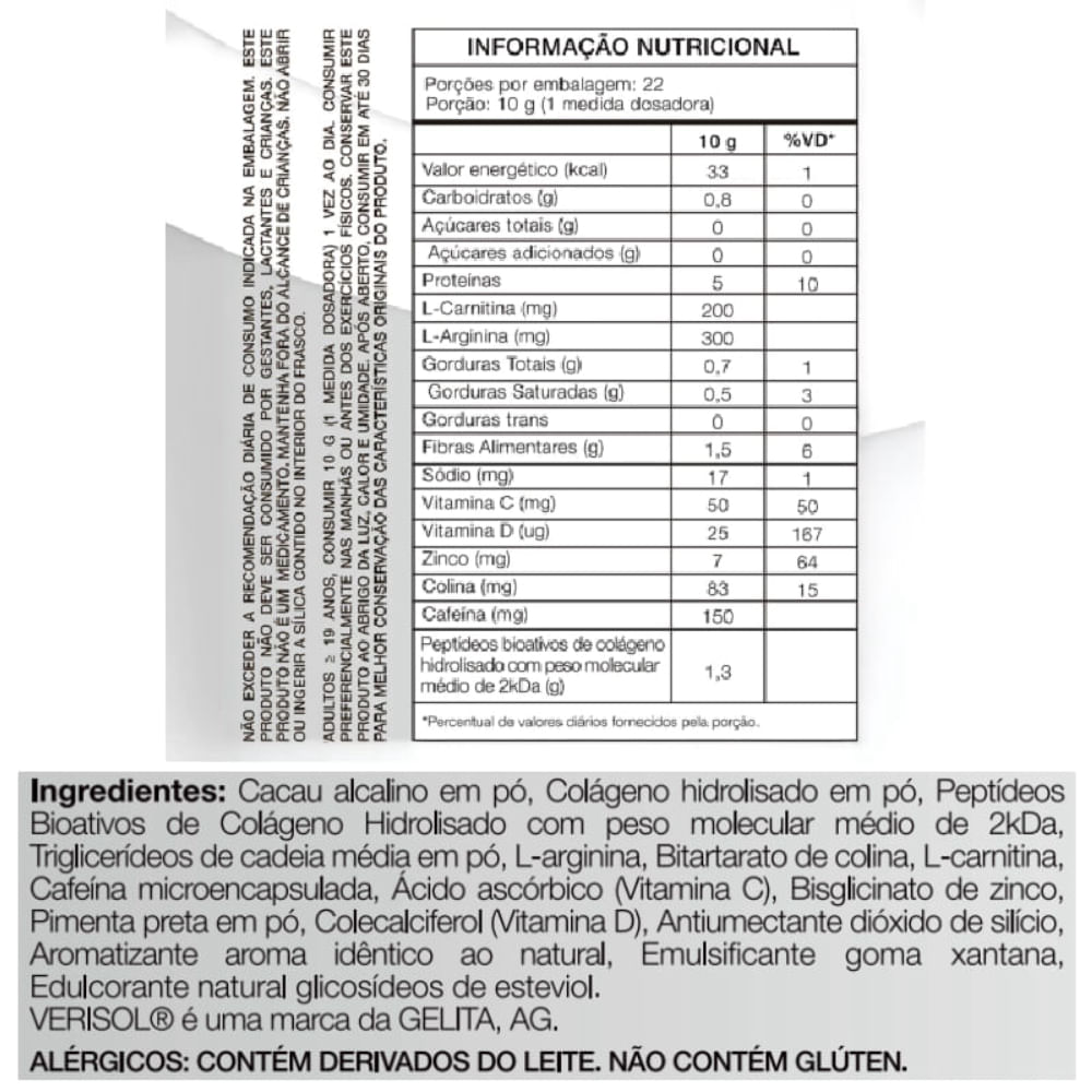 Choco Energy Chocolate 100% Você 220g