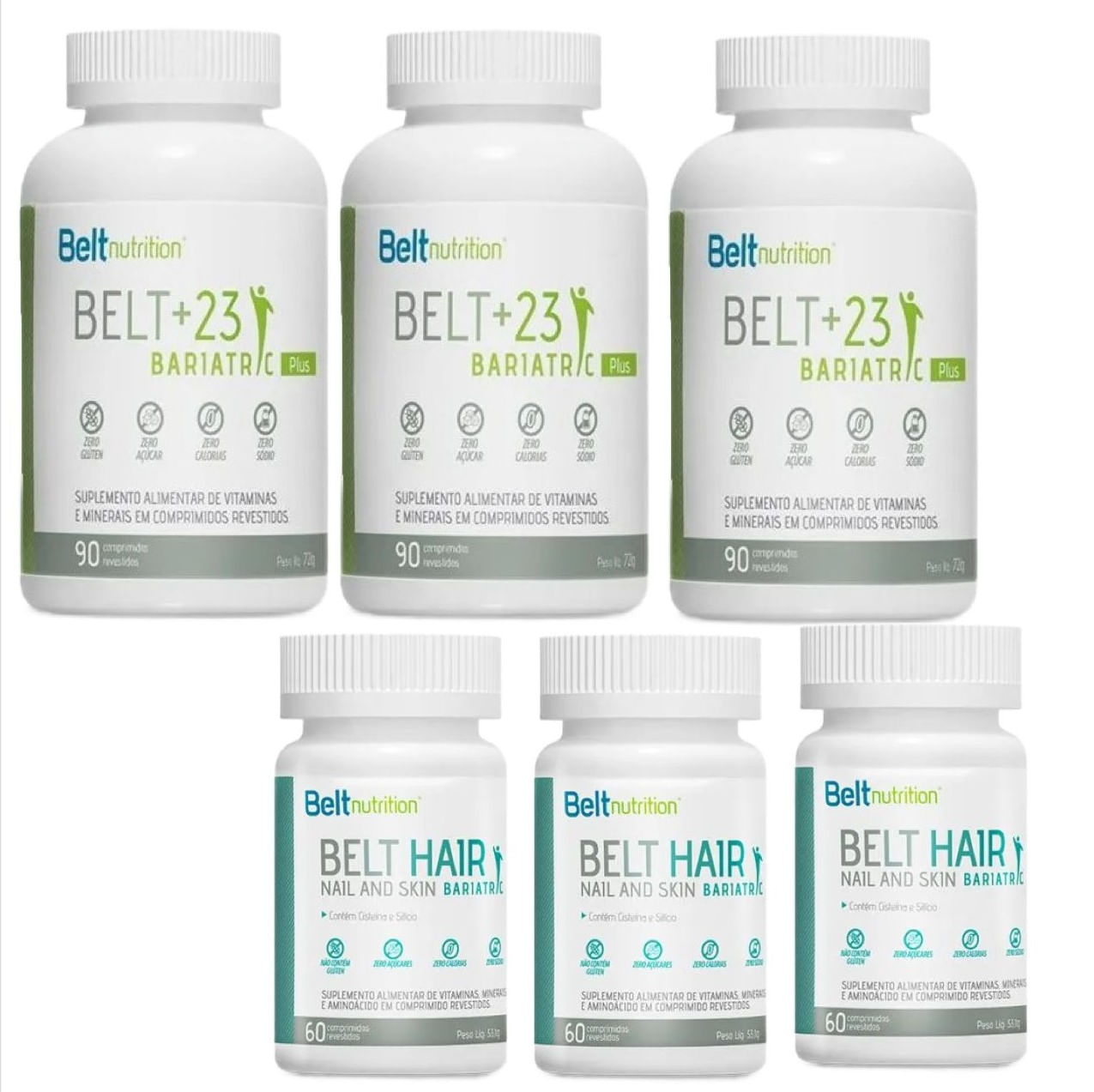 3x Belt+23 Bariatric Plus + 3x Belt Hair Nail Skin Bariatric
