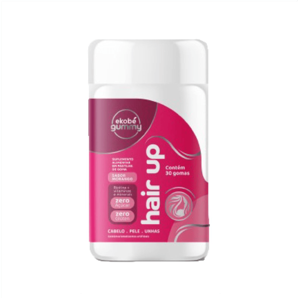 Hair Up Gummy 30 Gomas Morango Com Biotina E Vitaminas 30 Gomas Morango Com Biotina E Vitaminas