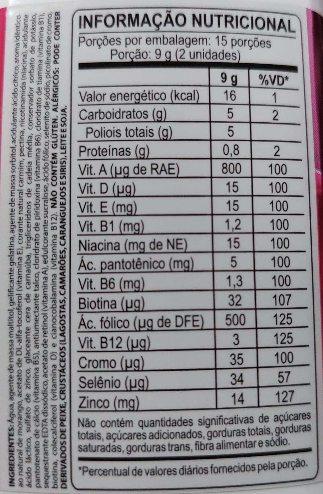 Hair Up Gummy 30 Gomas Morango com Biotina e Vitaminas 30 Gomas Morango com Biotina e Vitaminas