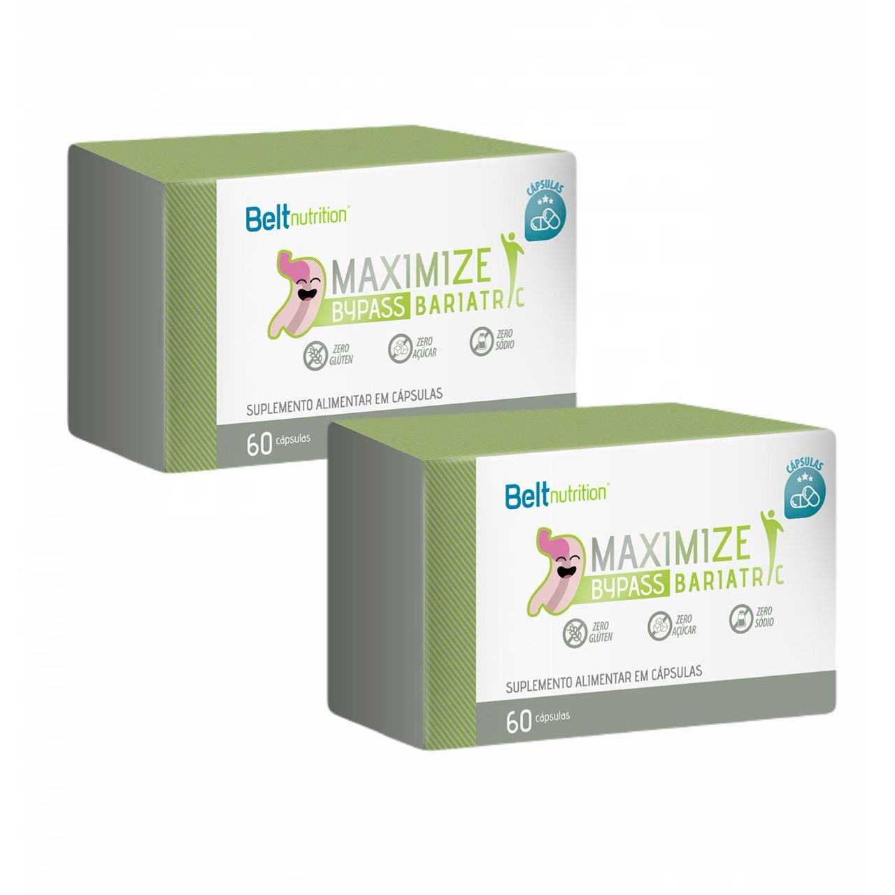 2x Belt Maximize Bypass - 60 Cápsulas - Belt Nutrition sem sabor