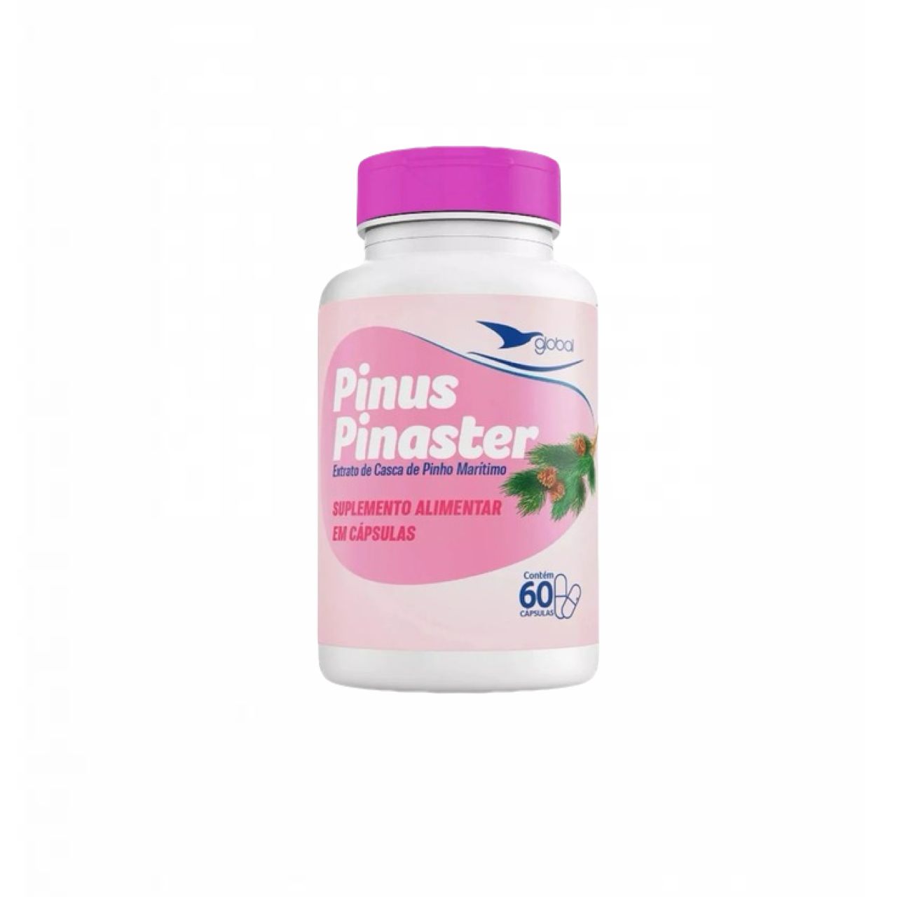 2x Pinus Pinaster - 60 Cápsulas- Global Suplementos Sem Sabor