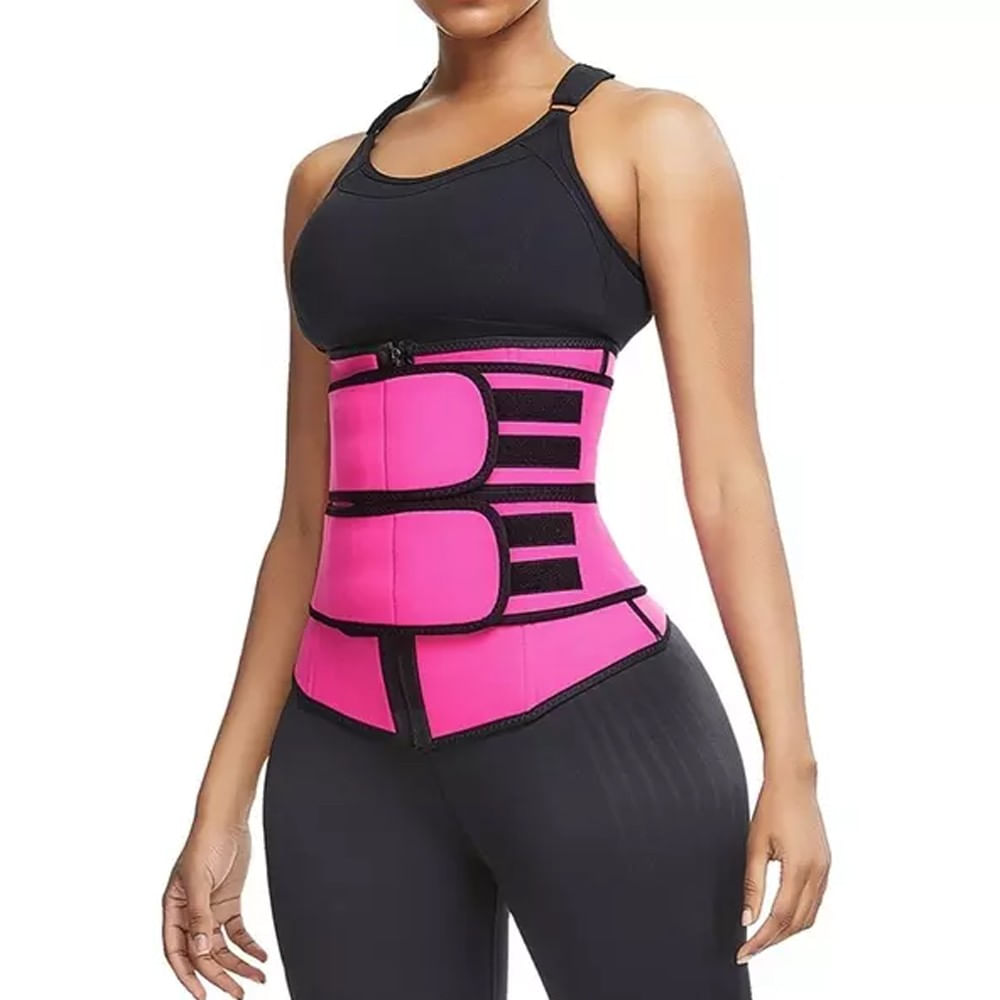 Cinto Térmico para Treino de Cintura Feminina GG Rosa