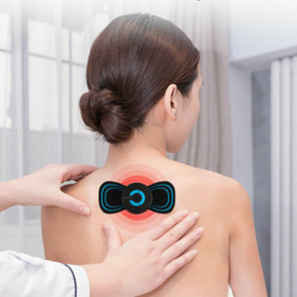 Massageador Portátil Recarregável Alivia Dor Preto