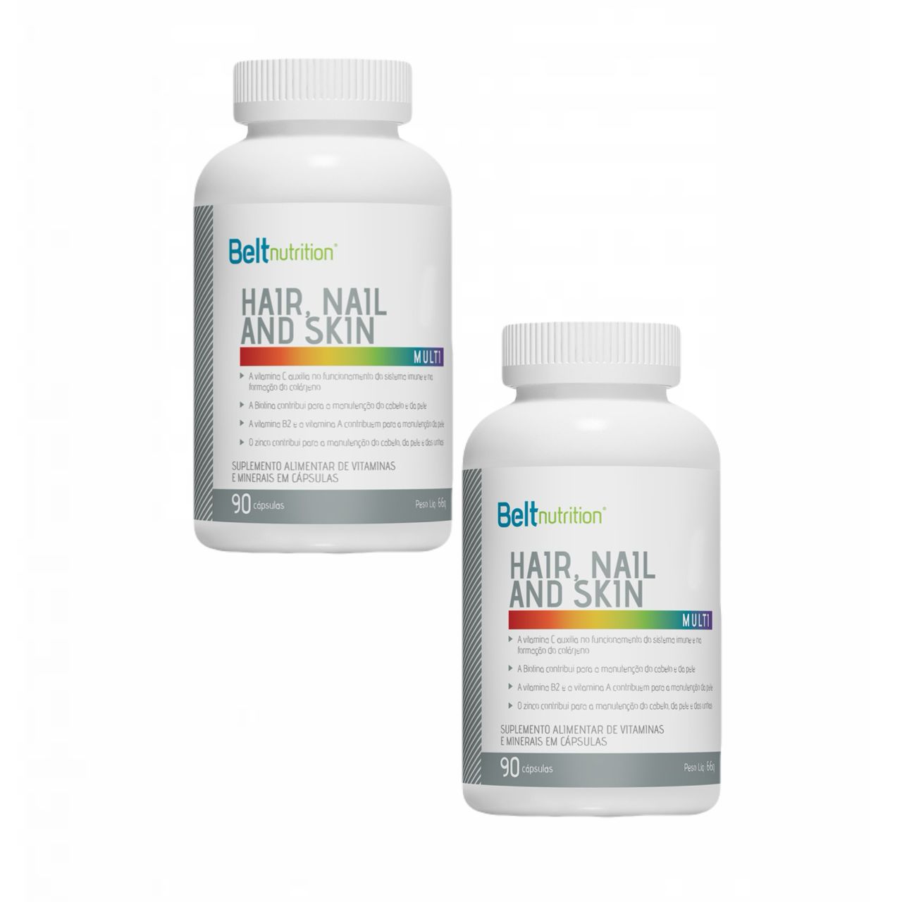 2x Belt Hair Nail And Skin- Tamanho Família