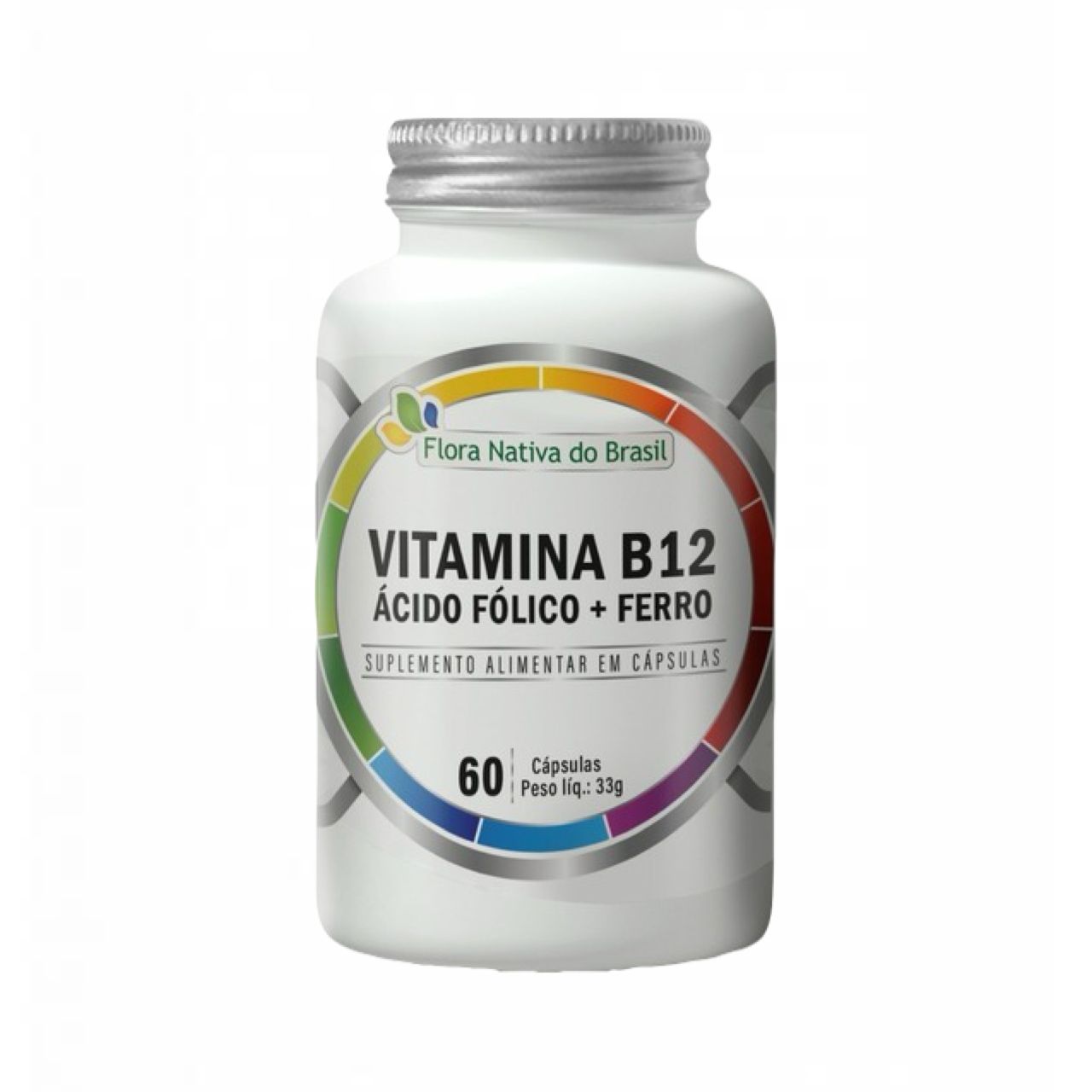 B12 Metilcobalamina- Ácido Fólico- Ferro- 60 Cápsulas