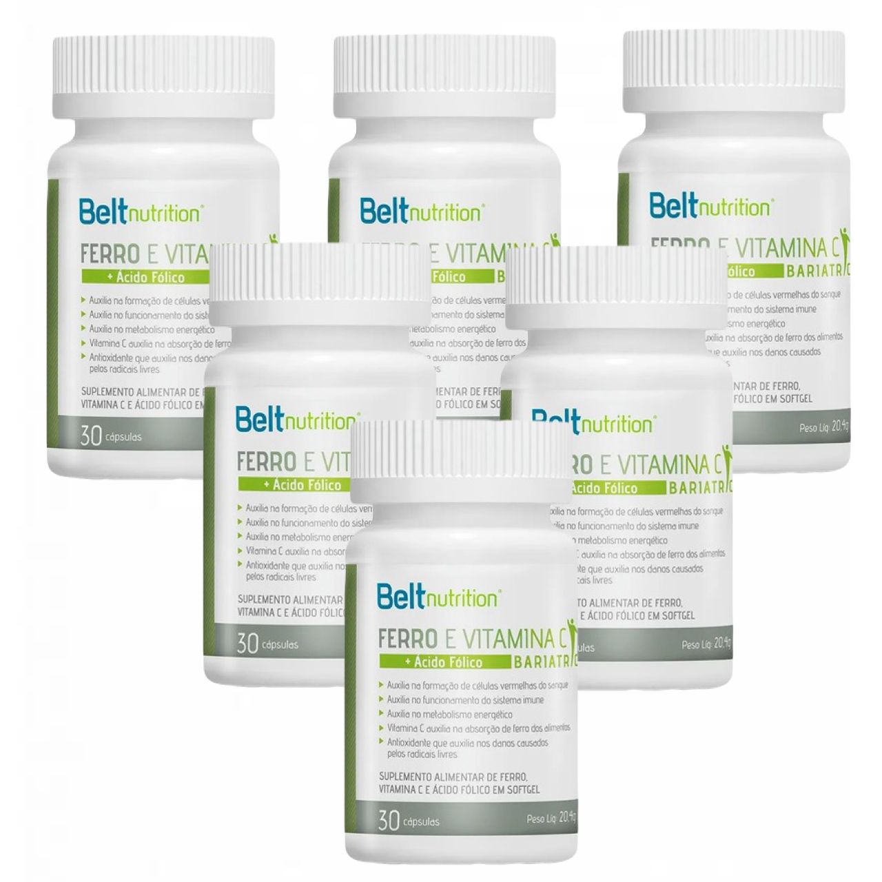 6x Belt Ferro Bariatric - Vitamina C + Ácido Fólico