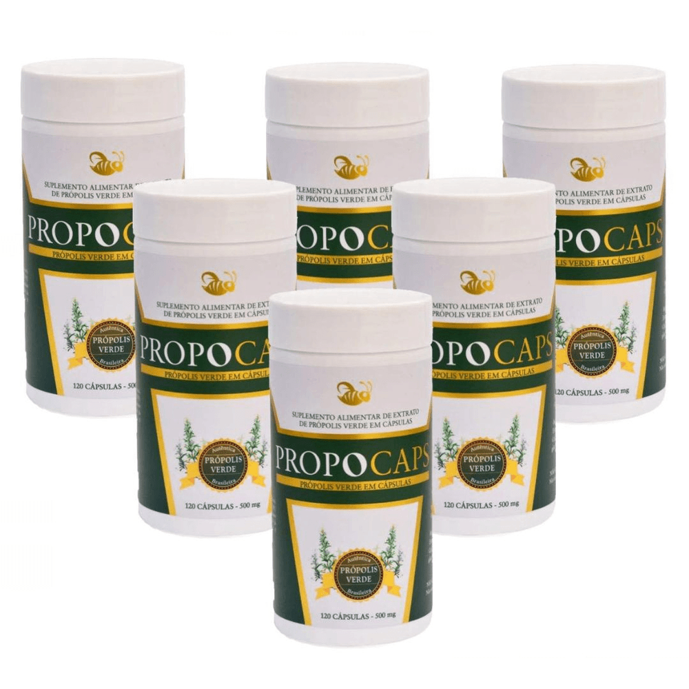 6x Própolis Verde 500mg Propocaps 120cps Bellabelha