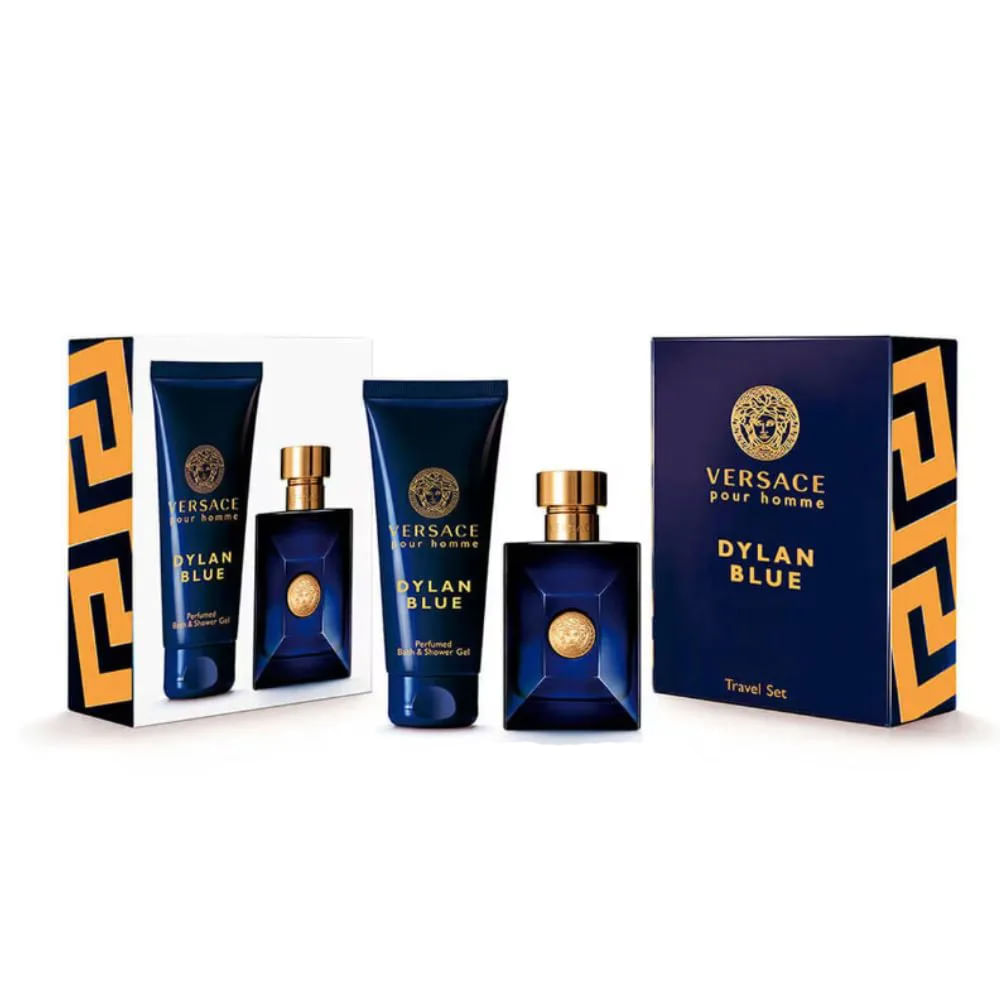 Kit Perfume Versace Dylan Blue EDT 50ml + Shower Gel 100ml