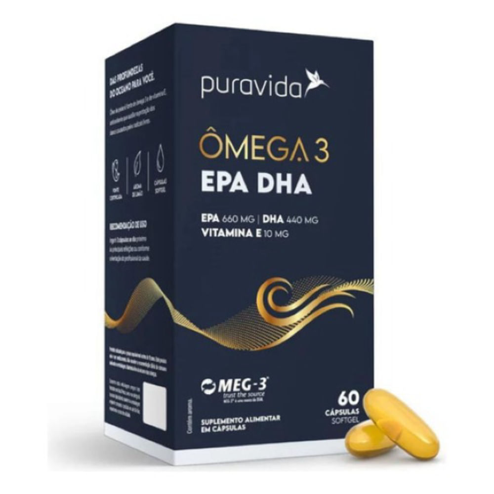 2x Ômega 3 EPA DHA- Vit. E- 1.411MG DE ÔMEGA 3- 60 Softgel