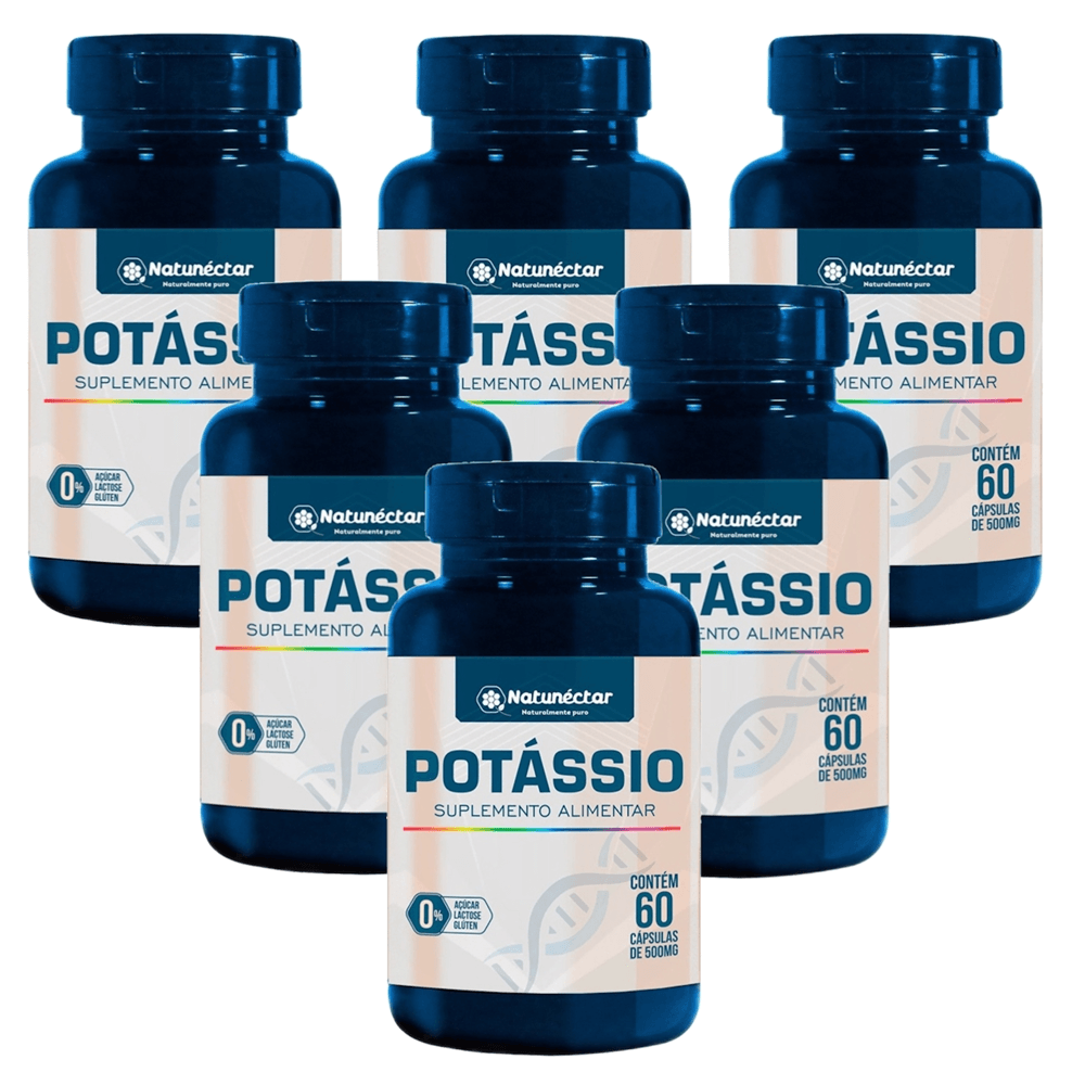 6x Potássio Quelato Natunéctar 60caps Natunéctar 60caps
