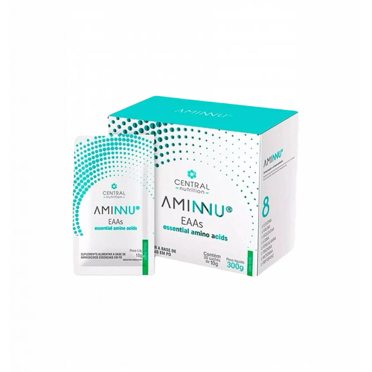 3x Aminnu Eaas 10g- 30 Sachês- Central Nutrition- Limão Limão