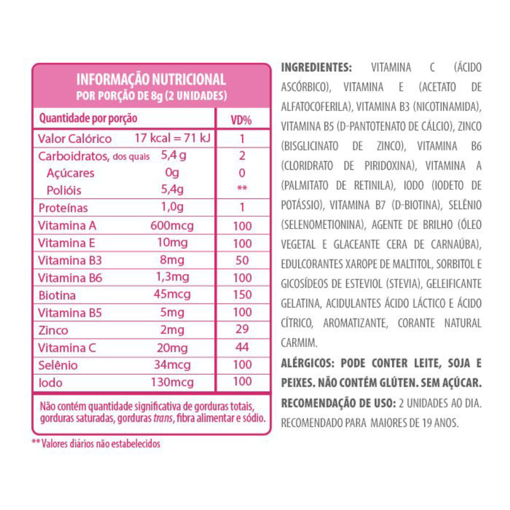 Belt +23 Soft Max + Belt Hair Gummy Morango - Belt Nutrition
