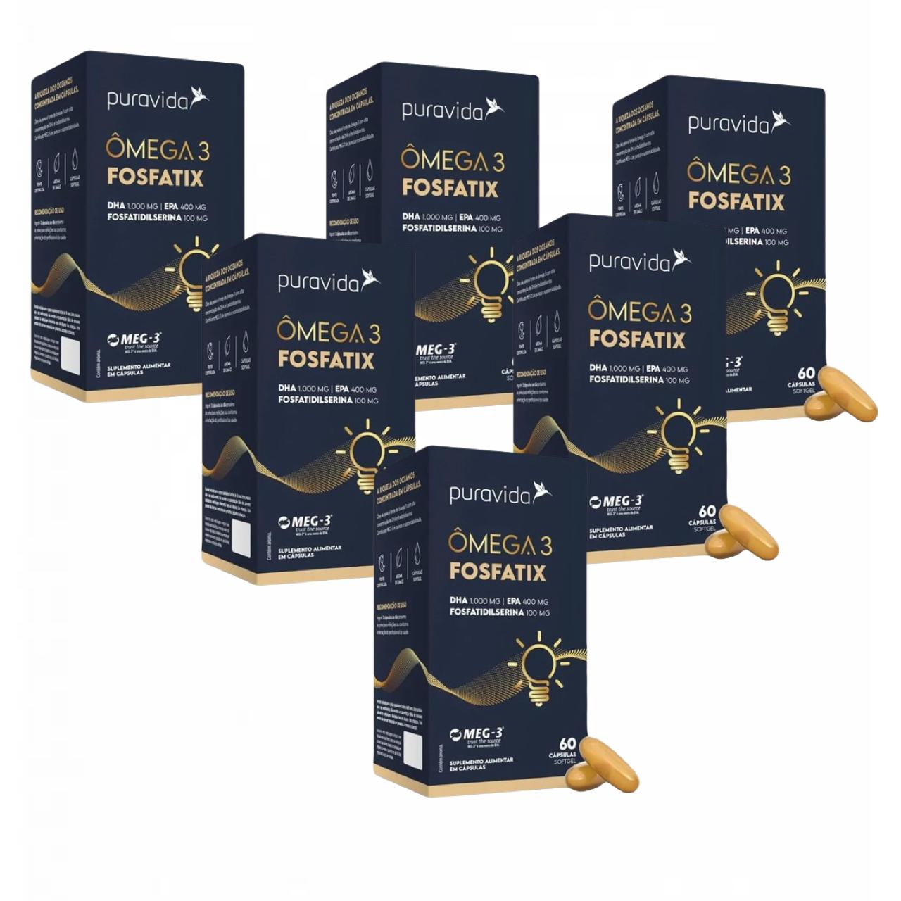 Ômega 3 Fosfatix Fosfatidilserina Puravida 6