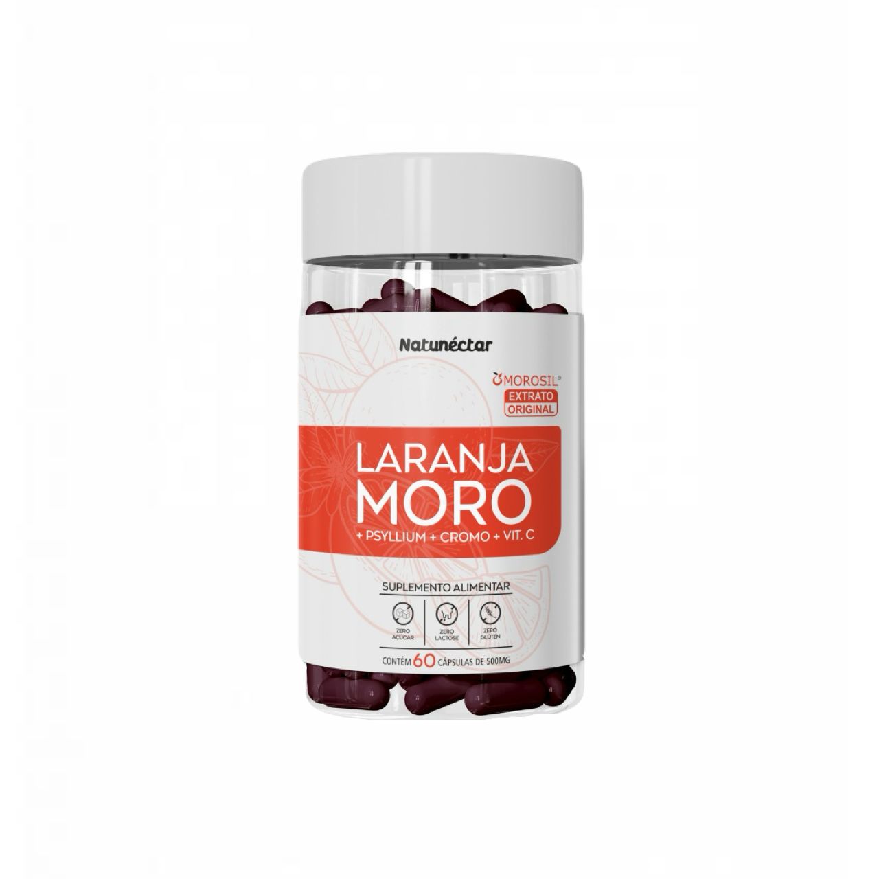 Laranja Moro - Morosil - 500mg - 60 Cápsulas