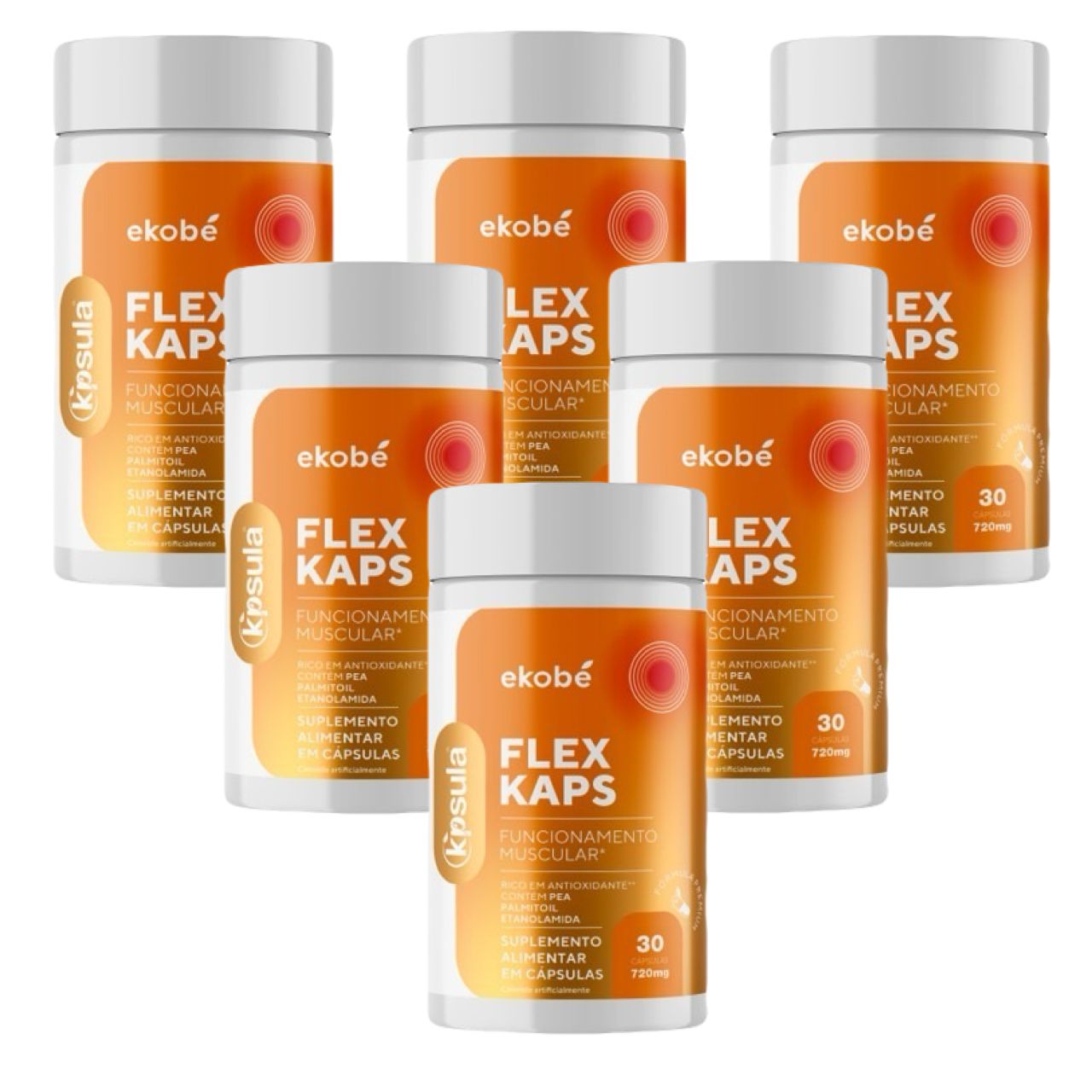 6x Flex Kaps- Pea- Palmitoiletanolamida- 30 Cápsulas- Ekobé