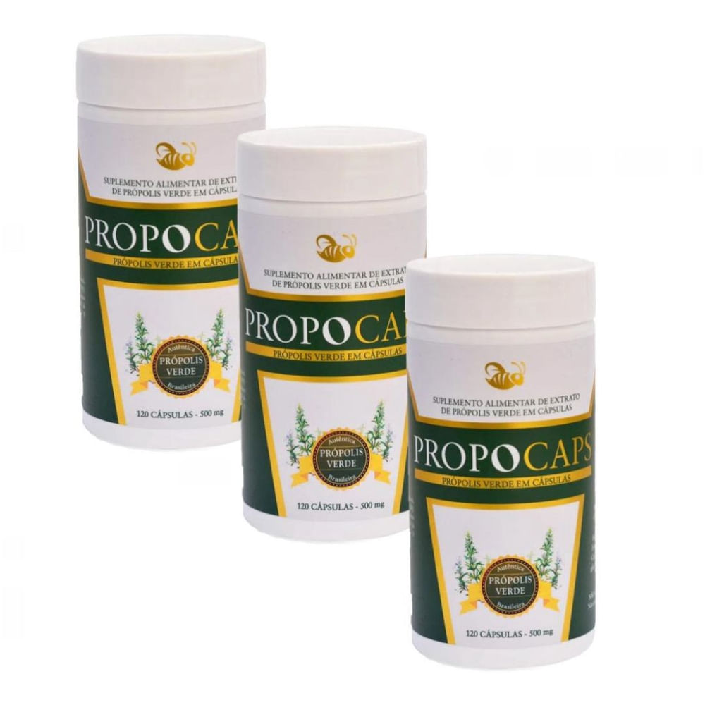 3x Própolis Verde 500mg-propocaps-120cps-bellabelha