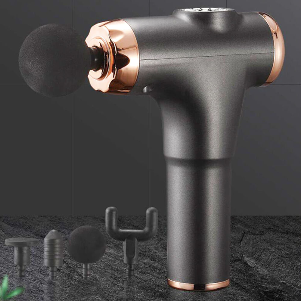 MINI MASSAGEADOR FACIAL RELAXAMENTO MUSCULAR 6 NÍVEIS Único Preto