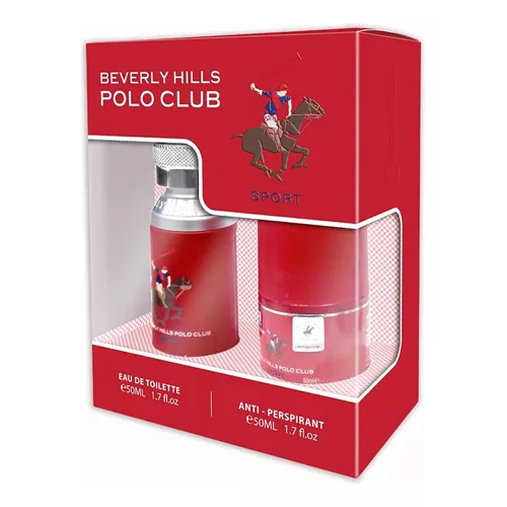 Kit Perfume Beverly Hills Polo Club Sport 1 Men 50ml + Deodorant Roll On