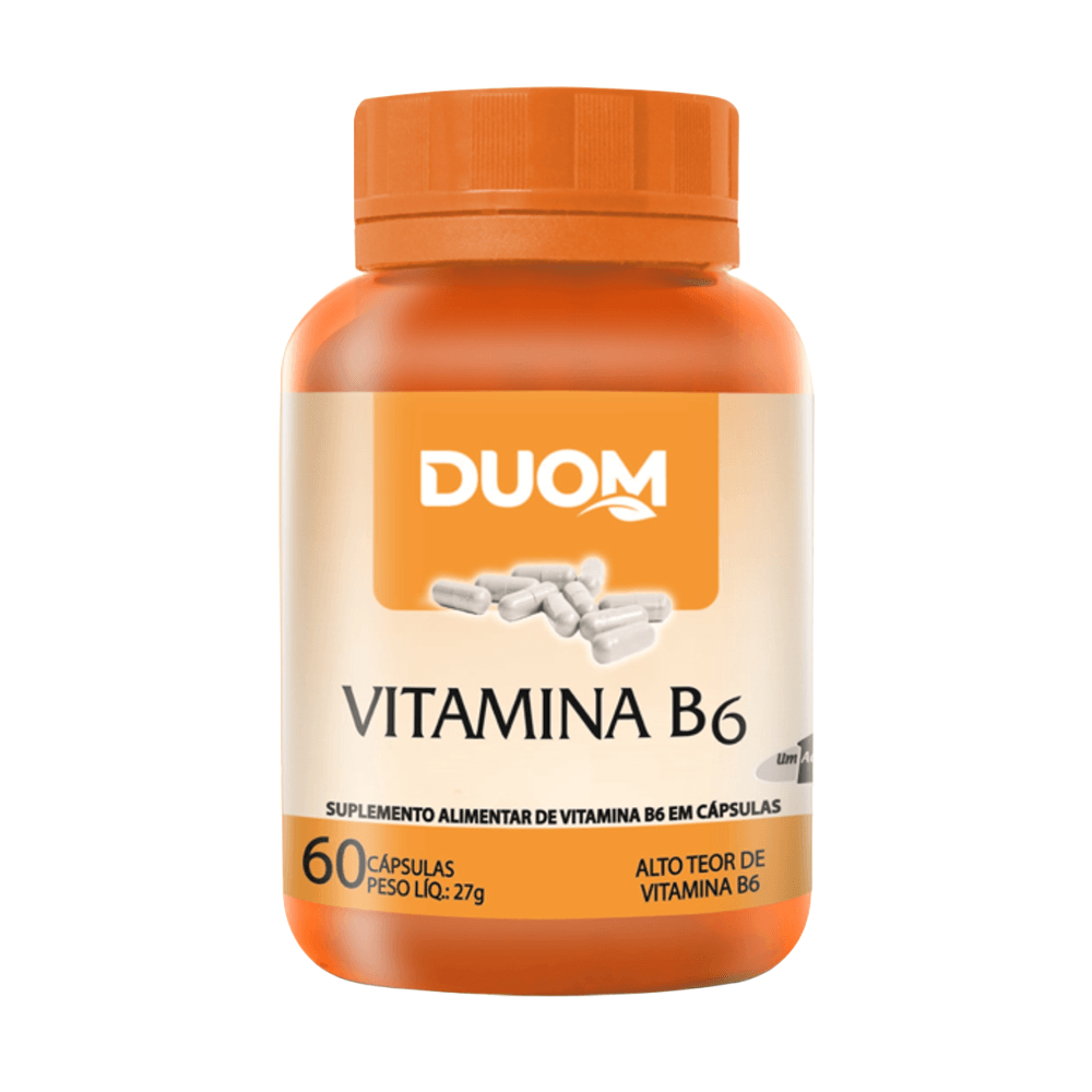 Vitamina B6 Alto Teor Piridoxina Duom 60 Cápsulas