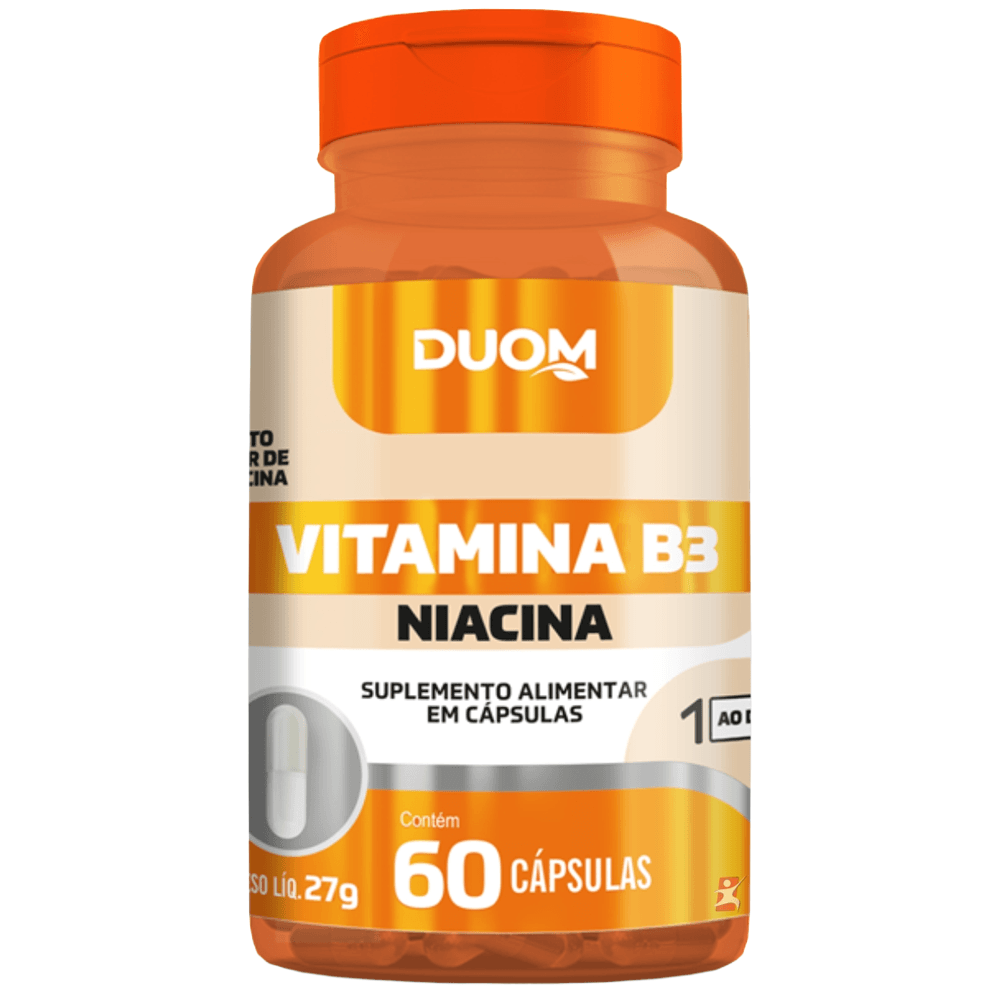 Vitamina B3 Niacina Duom 60 Cápsulas
