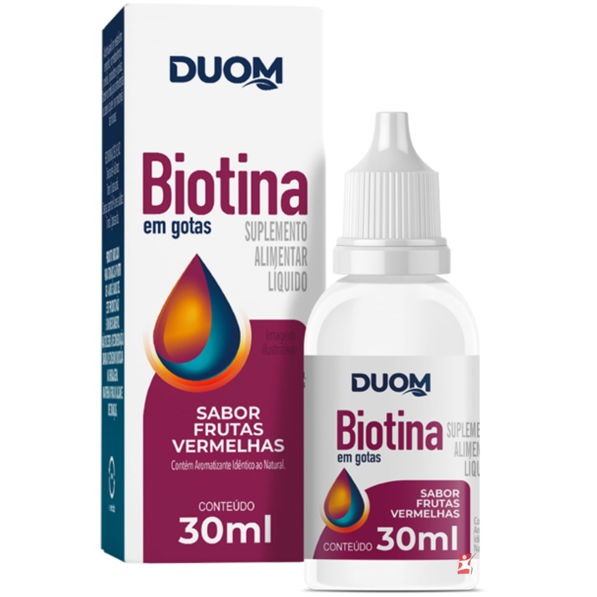 Biotina Gotas Duom Frutas Vermelhas 30ml