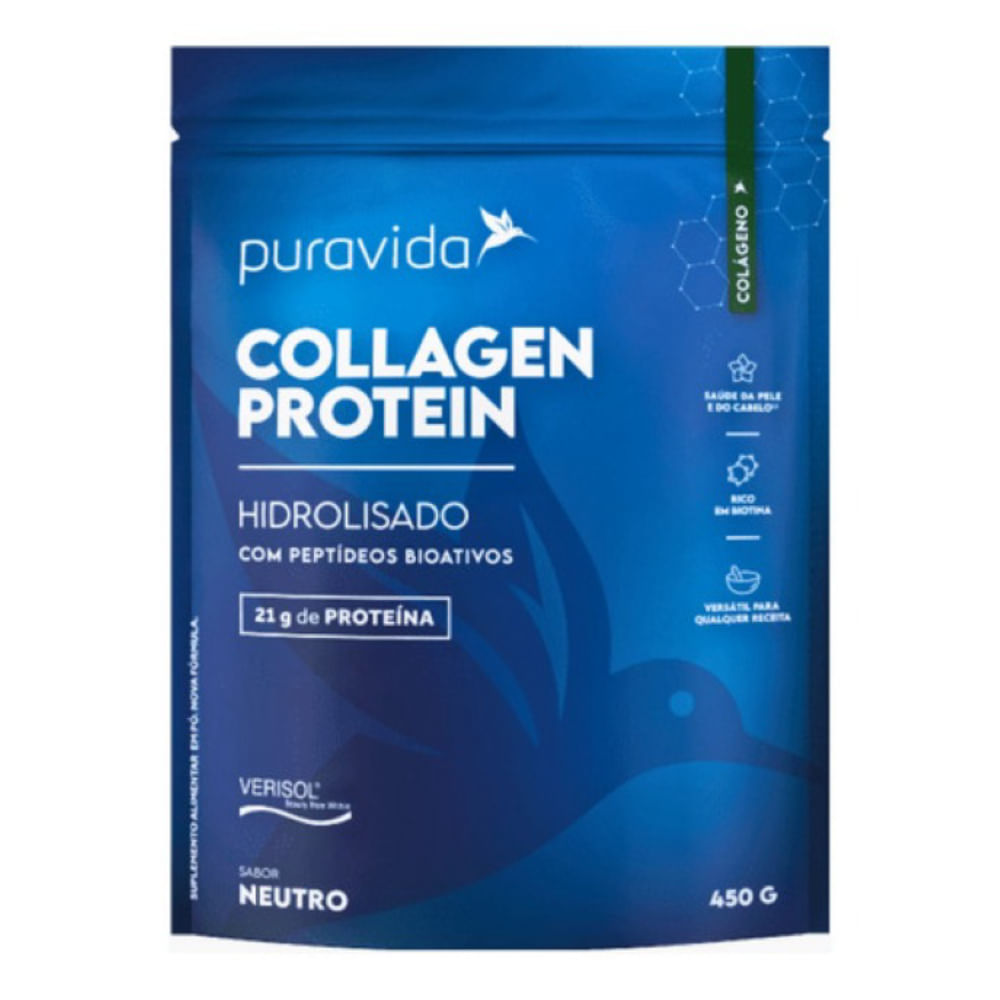 Collagen Protein Hidrolisado Verisol Puravida Neutro 450g