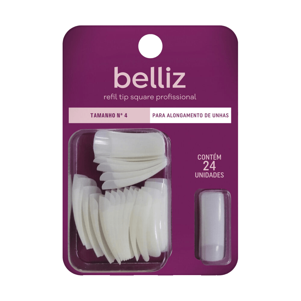 Unhas Belliz Refil Tip Square Tam. 4