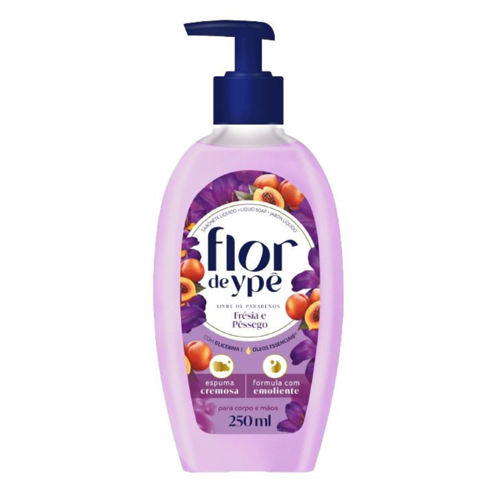 Sabonete Liquido Flor De Ype 250ml Fresia E Pêssego