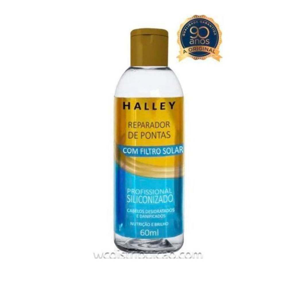 Reparador De Pontas Halley 60ml Profissional Siliconizado