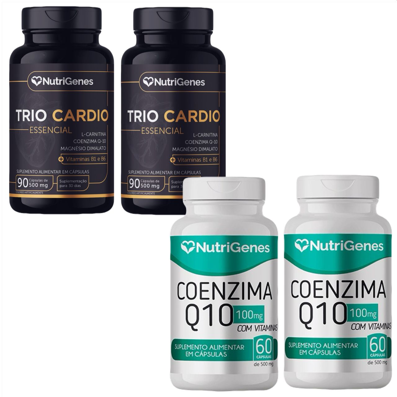 2x Trio Cardio + 2x Coenzima Q10 Coq10   Nutrigenes