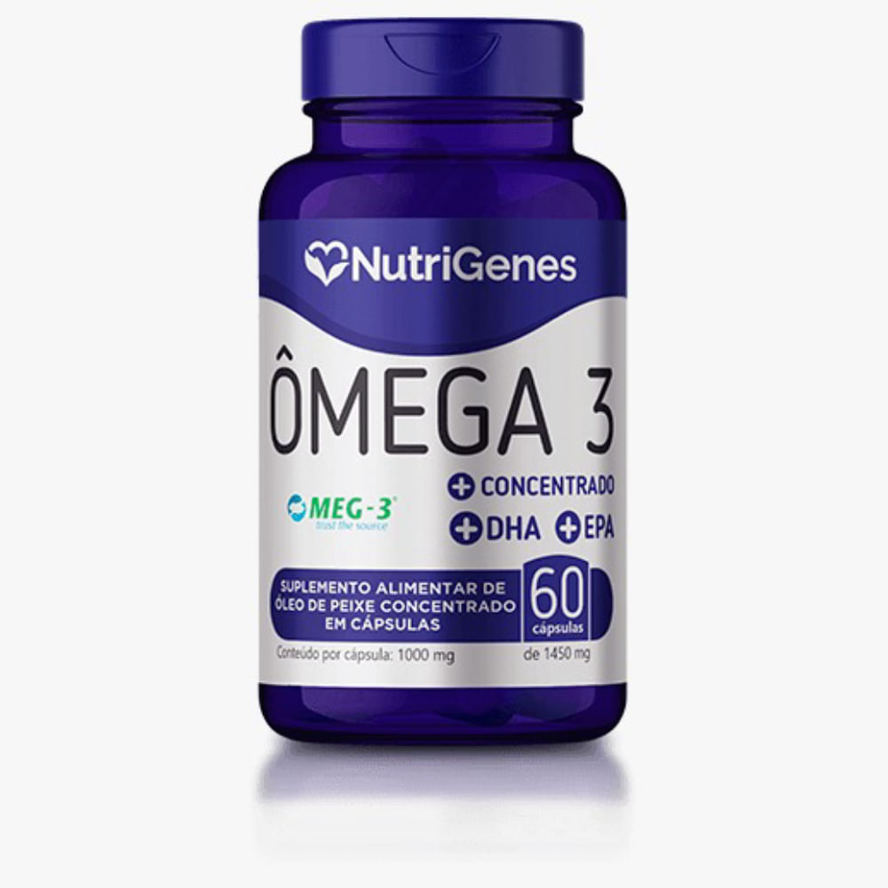 3x Ômega 3 Super Concentrado 1.100mg +dha +epa Nutrigenes