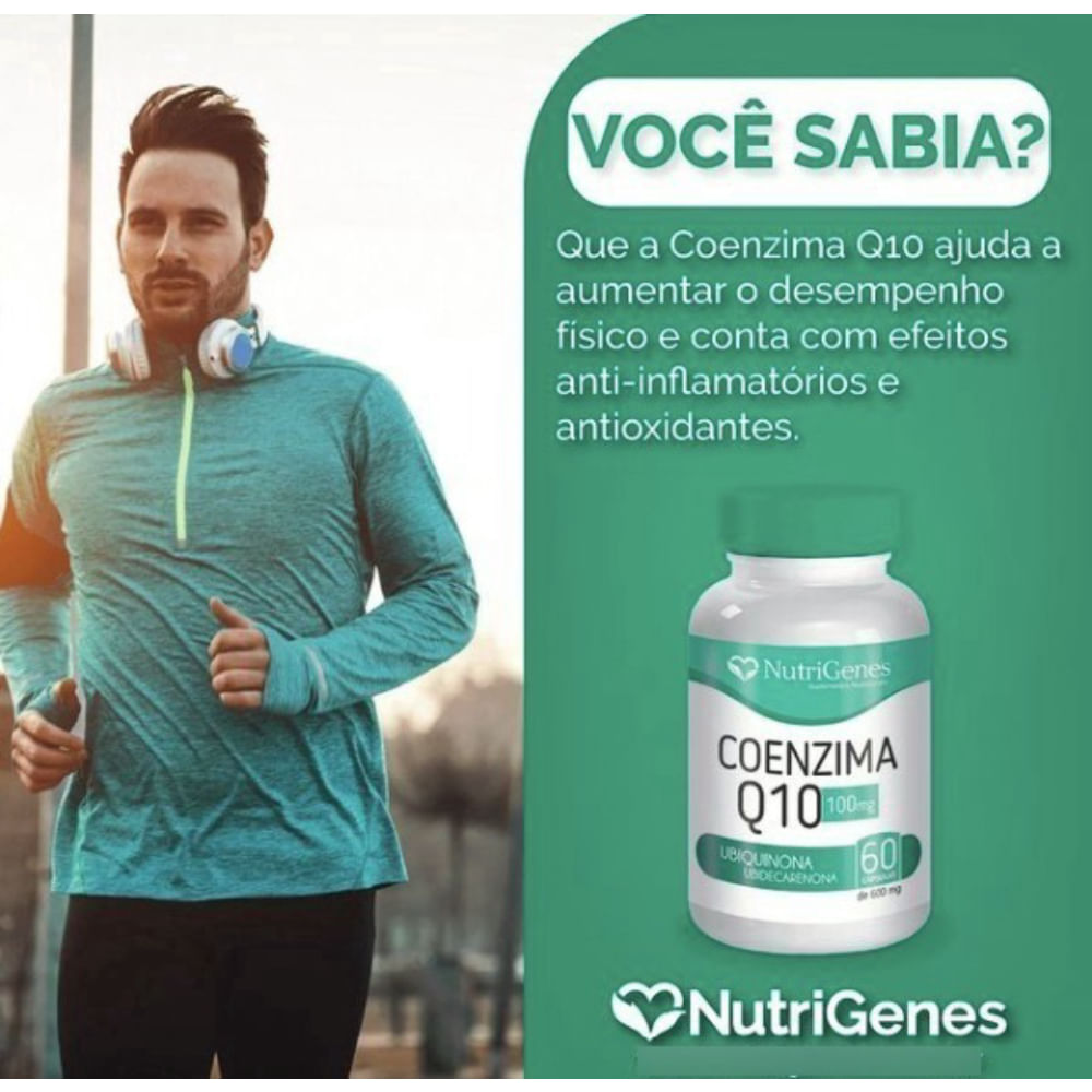 6x Coenzima Q10 Coq10 Nutrigenes  60 Caps. 100mg + Vitaminas
